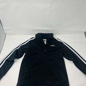 Adidas Black Track Suit with White Stripes